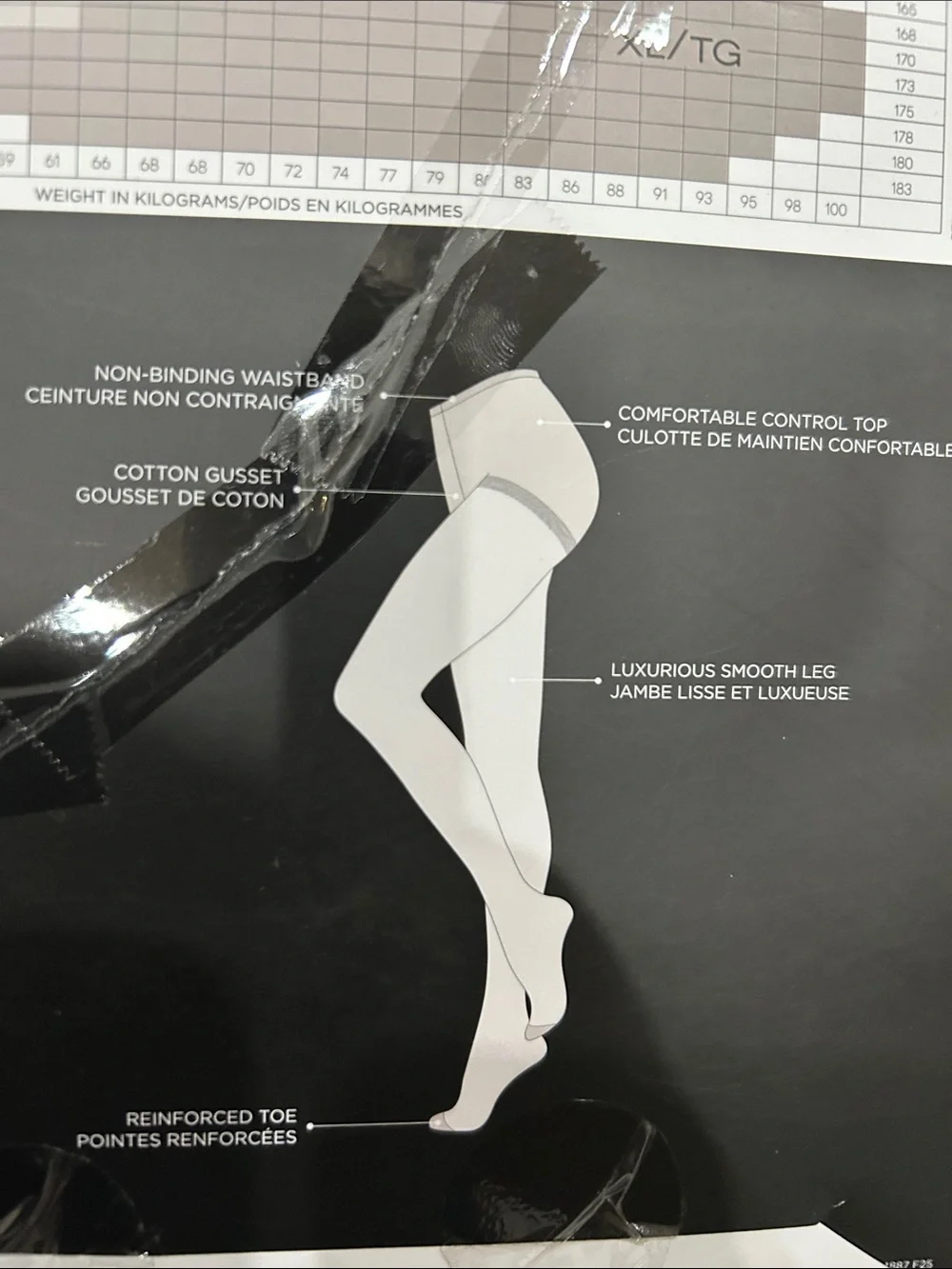 Tahari Black Sheer Control Top Tights  2 Pairs Formal office Career Business SP